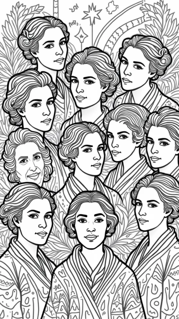 women’s history coloring pages